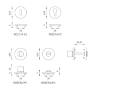MP - rozeta ROUND ROSETTE - R 3SM