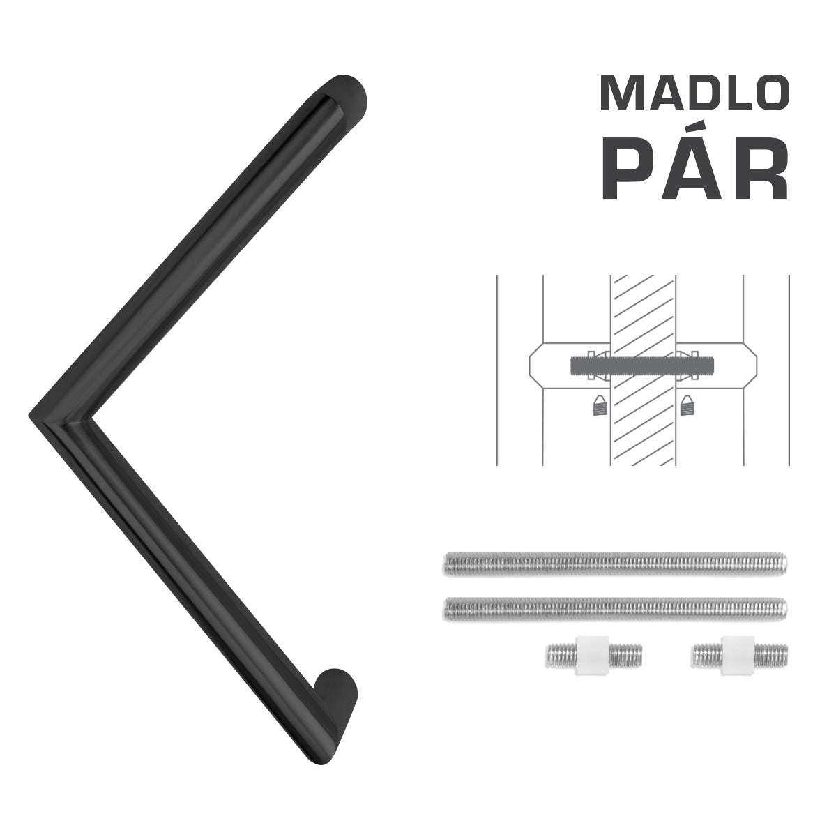 FT - RUKOJEŤ kód K14 â'¬Å¡Â¬Â¹Ã†â€™Â¦ 30 mm UN pár - Kulaté odsazené rukojeti