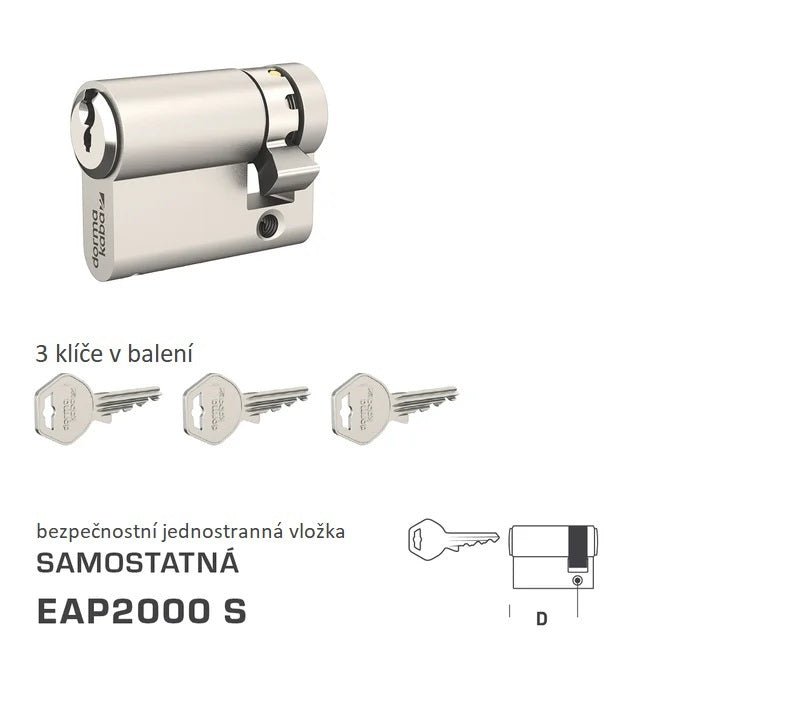 DK - EAP2000 S jednostranné - samostatné bezpečnostní vložky - BT3