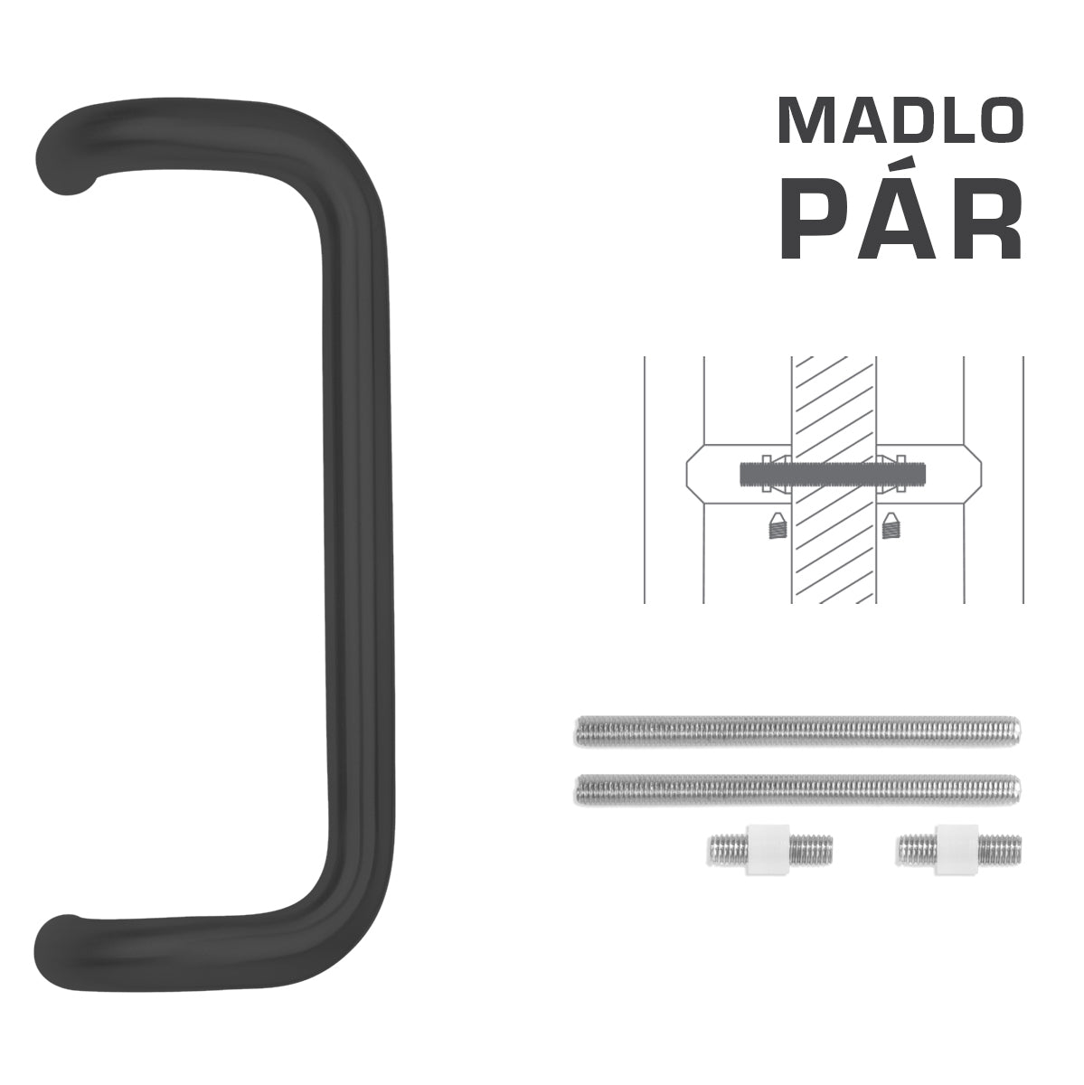 FT - RUKOJEŤ kód K38 â'¬Å¡Â¬Â¹Ã†â€™Â¦ 32 mm UN pár - Kulaté odsazené rukojeti