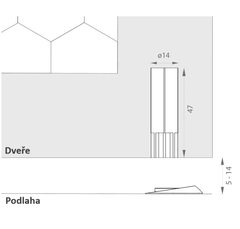 Nudné - Verum Itálie VM - Magnetická zátka Invisible Stoppino Open Model 2 - Magnetické dveře zastávky