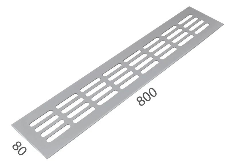 Šířka ventilační mřížky Alfa 80 x 800 mm - šířka mřížek 80 mm