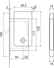 AGB - Set for Sliding Doors Wave - HR PZ - Shells and Handles pro posuvné dveře