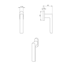 VM - DK - BAAR - R - Oválný úchyty pro Windows