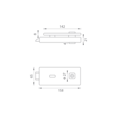 MP - UNIQUE R8 - ZÁMEK pro skleněné dveře - BB - Zámky pro skleněné dveře