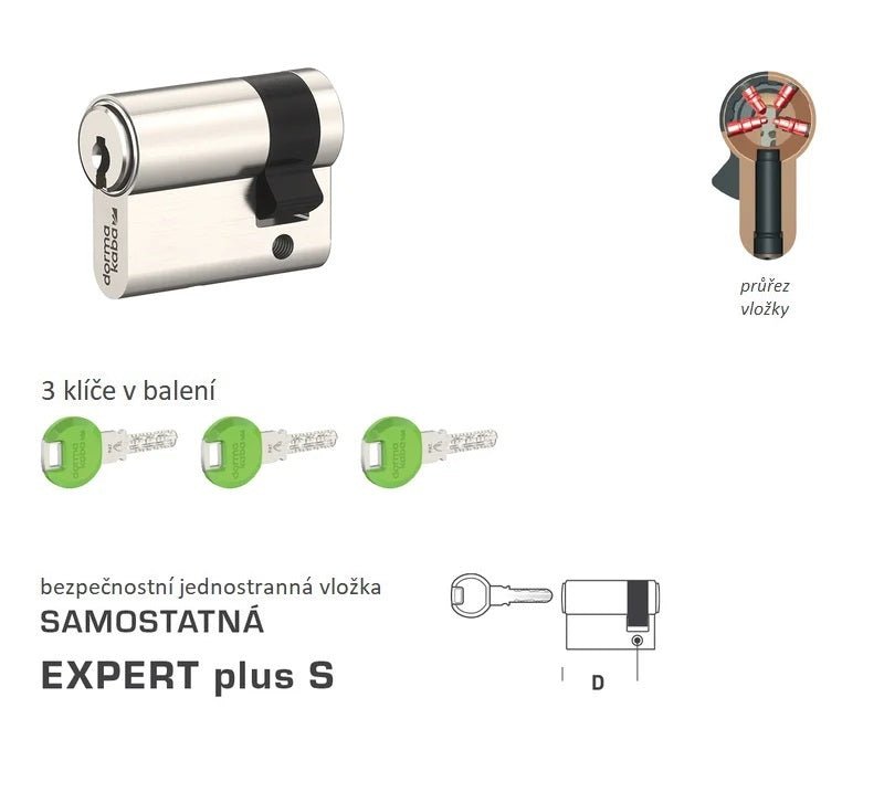 DK - EXPERT plus S jednostranné - Samostatné bezpečnostní vložky - BT4