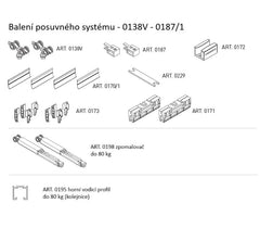 SC - Posuvný systém série 100 Silent Glass s 80 kg SP