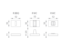 Ti - Rozeta Square Rosette - RT