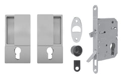 AGB - Sada pro posuvné dveře WAVE - HR PZ - skořepiny a kliky pro posuvné dveře