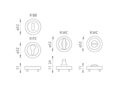 TI - ROZETA ROUND ROSETTE - R