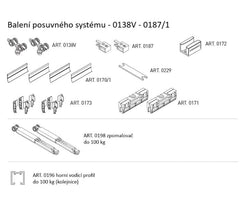 SC - Posuvný systém série 100 Silent Glass se 100 kg SP