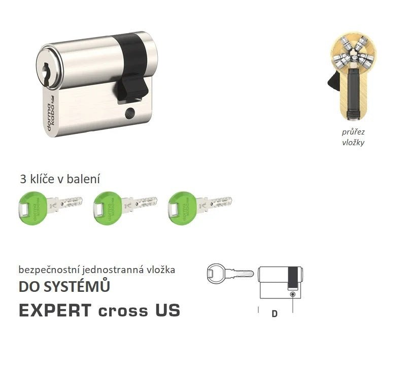 DK - Expert Cross nám jednostranné - vložky bezpečnosti systému - BT4