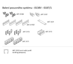 SC - Posuvný systém série 100 Silent Glass 80 kg