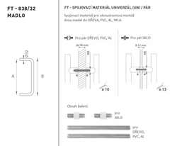 FT - RUKOJEŤ kód K38 â'¬Å¡Â¬Â¹Ã†â€Â¦ ™32 mm UN pár - Kulaté odsazené rukojeti