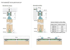 SC - Posuvný systém série 100 tichý s 80 kg SP