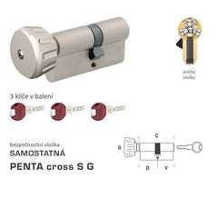DK - Penta Cross S G - S tlačítkem - samostatné bezpečnostní vložky - BT4