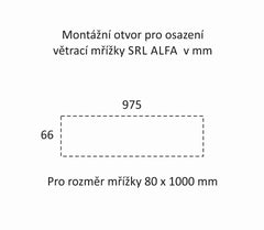 Šířka mřížky SRL - Alfa ventilační mřížka 80 x 1000 mm - šířka mřížek 80 mm