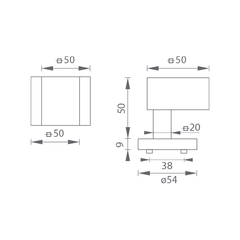 MP - FIXED HANDLE offset Dveřní klika - HR