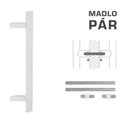 FT - Kód rukojeti K41Z 40x10 mm UN Pár - Square Off -Set Handles