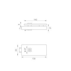 MP - UNIQUE R8 - ZÁMEK pro skleněné dveře - bez předního otevírání - Zámky pro skleněné dveře