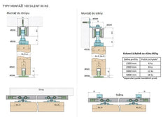 SC - Posuvný systém série 100 Silent 80 kg