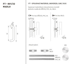 FT - RUKOJEŤ kód K01 â'¬Å¡Â¹Ã†â€Â¦ ™32 mm UN pc - Kulatá rovná rukojeť
