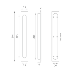 AS - Mušle - 239 - Mušle a kliky pro posuvné dřevěné dveře