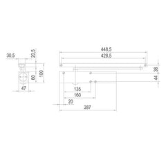 GZ - TS 5000 Self Montting Plate - blíže s posuvnou lištou
