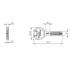 Dormakaba DK - Penta Plus US General Key Dimple Smart Key - Penta Keys