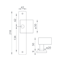 MP - PEVNÁ KLIKA dveřní klika - SH