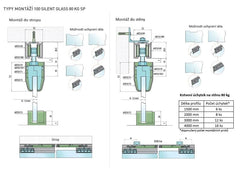 SC - Posuvný systém série 100 Silent Glass s 80 kg SP