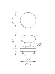 TI - BALLS kulatá rozeta - R 589