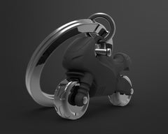 MTM - KLÍČ NA KLÍČE - Motocykl černý - Přívěsky na klíče