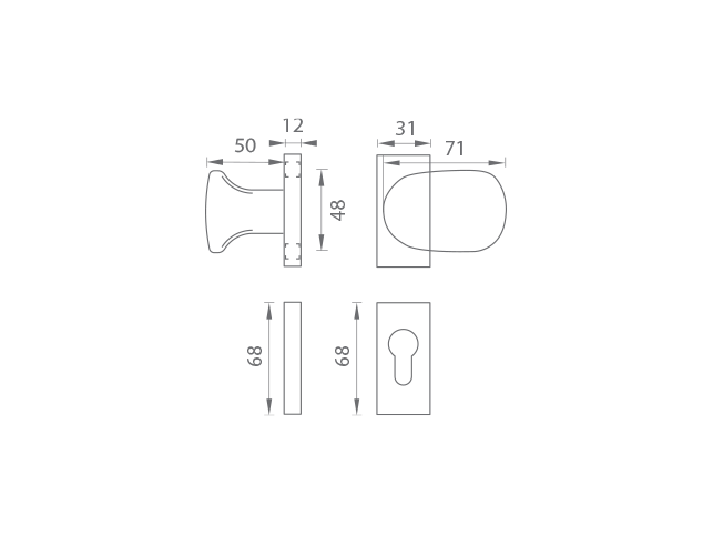 WA - Madli Felix Door Handle - UR