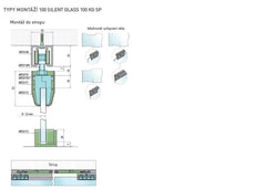 SC - Posuvný systém série 100 Silent Glass se 100 kg SP