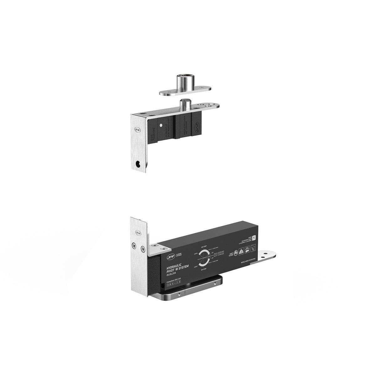 JNF - Hydraulický otočný čep IN.05.204 - Otočné panty a panty pro dřevěné dveře