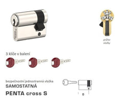 DK - Penta Cross S jednostranné - samostatné bezpečnostní vložky - BT4