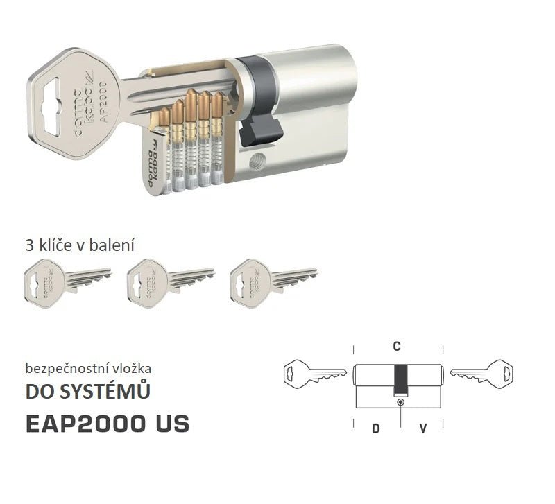 DK - EAP2000 US - Systémové bezpečnostní vložky - BT3