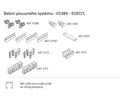 SC - POSUVNÝ SYSTÉM SÉRIE 100 TICHÉ SKLO 120 KG
