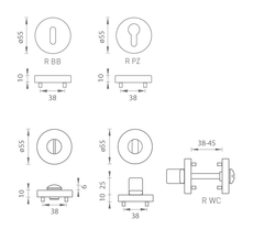 MP - Rozeta Round Rosette - R