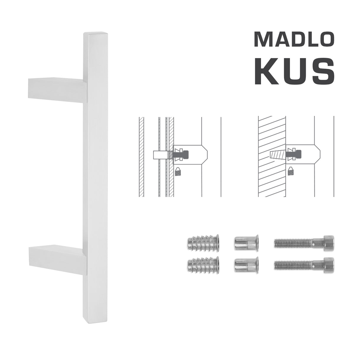 FT - Kód rukojeti K31Z 25x25 mm SP PCS - Square Off -Set Handles