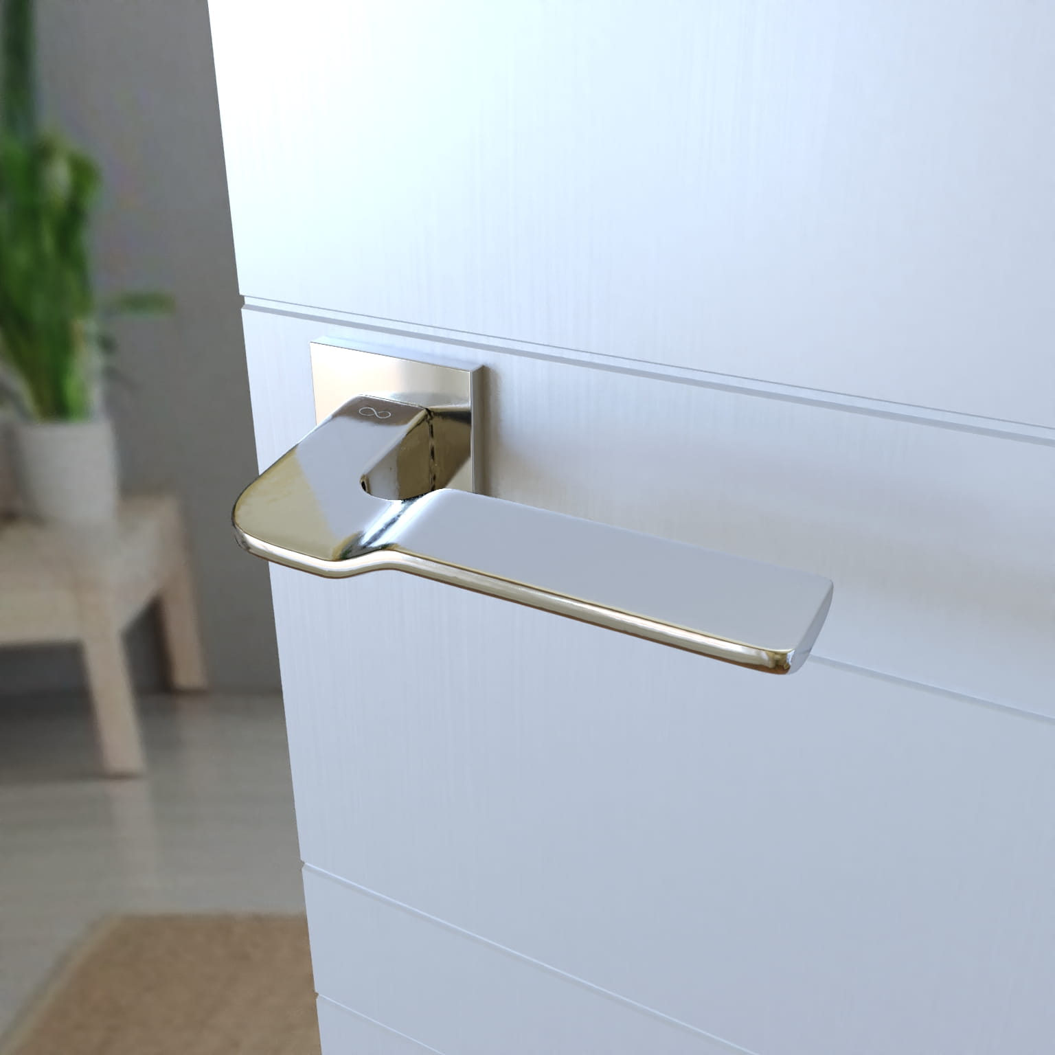 Bali SLIM chrom KBLA S 700 - dveřní kování s čtvercovou rozetou