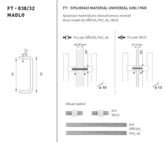 FT - RUKOJEŤ kód K38 â'¬Å¡Â¬Â¹Ã†â€™Â¦ 32 mm UN pár - Kulaté odsazené rukojeti