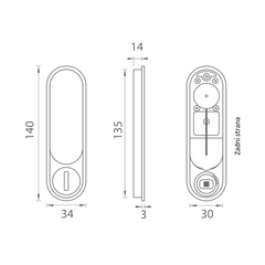 PR - SHELL WC 2647Z - Shell a kliky pro posuvné dřevěné dveře