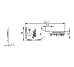 Dormakaba DK - Expert Plus US Custom Dimpled Key Velký klíč - Klíče odborníků