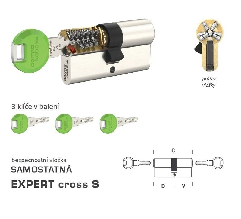 DK - Expert Cross S - Samostatné bezpečnostní vložky - BT4
