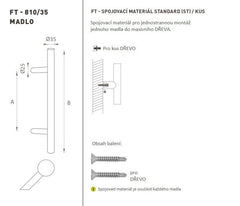 FT - RUKOJEŤ kód K10 â'¬Å¡Â¬Â¹Ã†â€Â¦ ™35 mm ST pc - Kulaté odsazené rukojeti