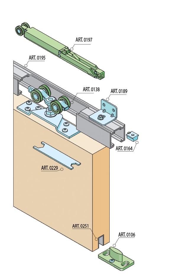 SC - POSUVNÝ SYSTÉM ŘADY 100 SILENT S 40 KG SP