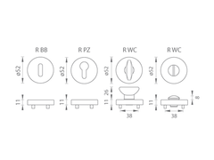TI - ROZETA ROUND ROSETTE - R