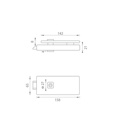 MP - UNIQUE R8 - ZÁMEK pro skleněné dveře - bez předního otevírání - Zámky pro skleněné dveře